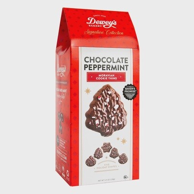 Dewey's Chocolate Peppermint Moravian Cookie Thins