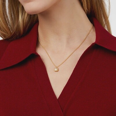 Noel Pave Solitaire Necklace