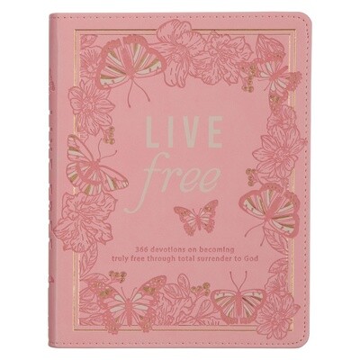 Devotional Live Free Pink Faux Leather