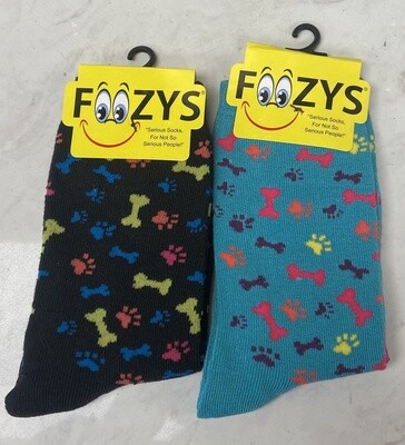 Foozy&#39;s Socks-Dog Paws and Bones
