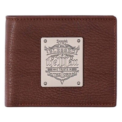 Blessed is the Man Timber Spice Brown Genuine Leather Wallet