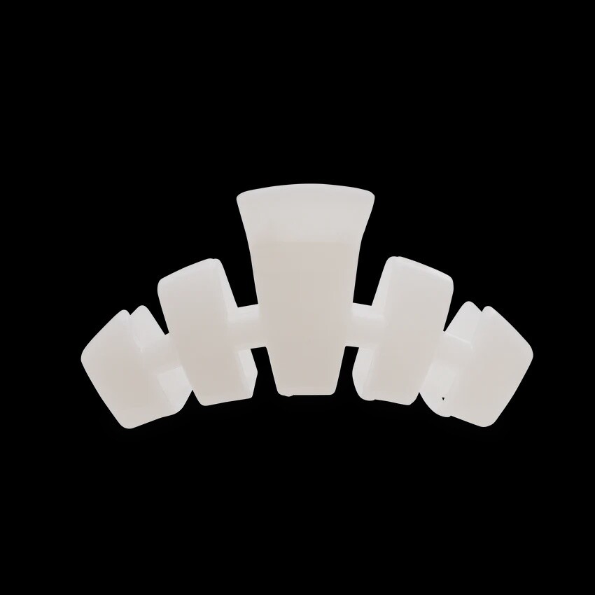 Teleties Medium Hair Clip, Colour: Coconut White