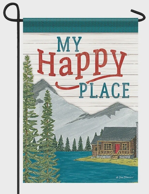 Carson My Happy Place Flag Large Double Sided Flag