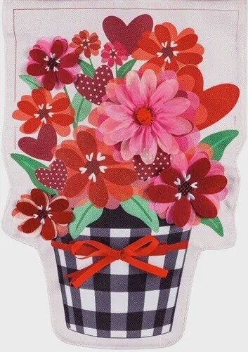 Evergreen Buffalo Check Flower Pot Decorative House Flag