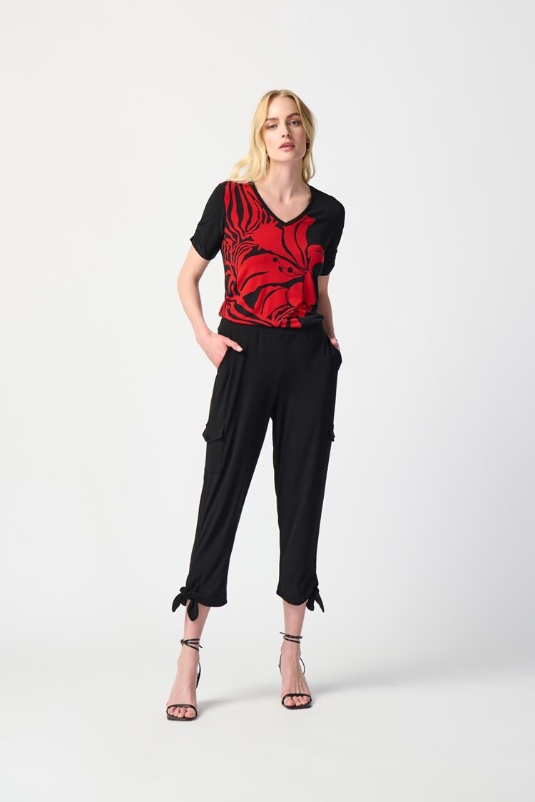 Joseph Ribkoff Silky Knit Jogger Pants with Cargo Pockets