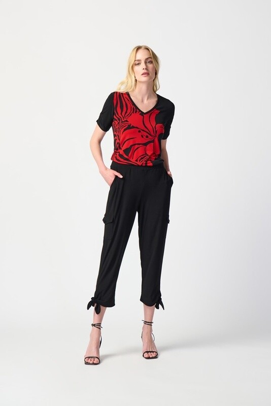 Joseph Ribkoff Silky Knit Jogger Pants with Cargo Pockets