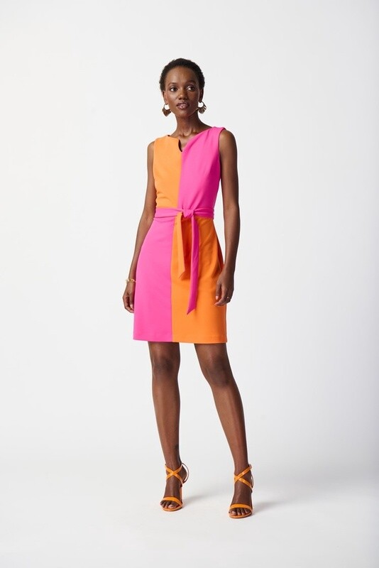 Joseph Ribkoff Scuba Crepe Colour-Block Shift Dress