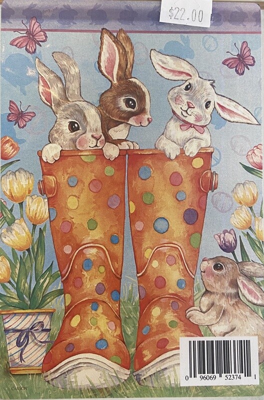 Carson Bunny and Boots Large Double Sided Flag