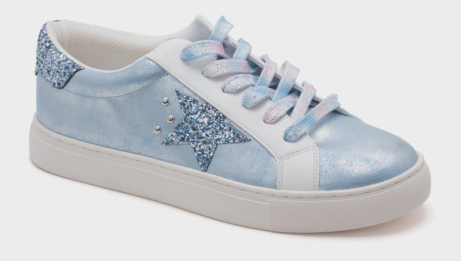 Corky&#39;s Light Blue Metallic Supernova Sneakers, Size: 6