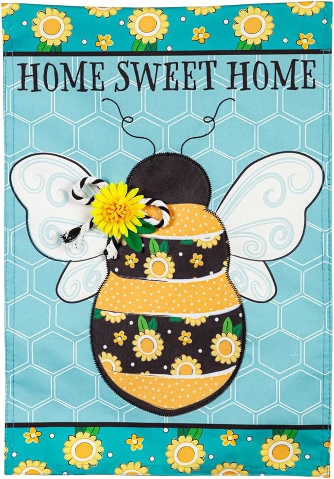 Home Sweet Home Bee Linen Garden Flag