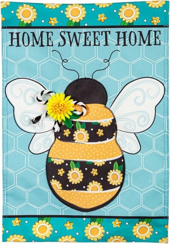 Home Sweet Home Bee Linen Garden Flag
