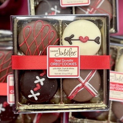 Sweet Jubilee Hand Decorated Valentine&#39;s Oreo Cookies