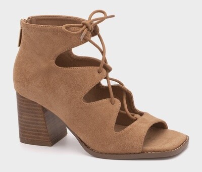 Corky&#39;s Wally Camel Suede Heeled Sandal