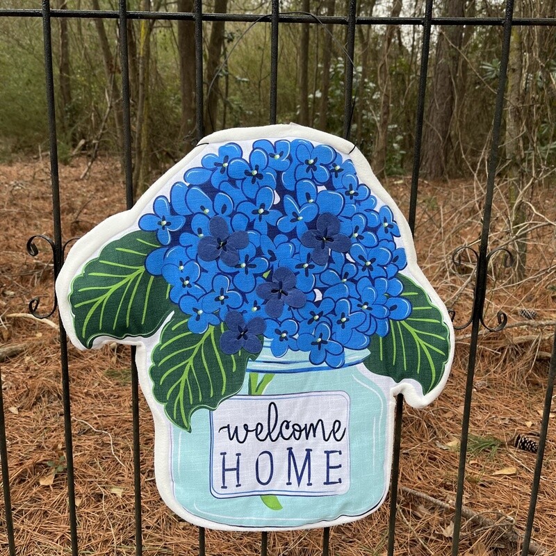 Evergreen Welcome Home Hydrangeas Estate Door Decor