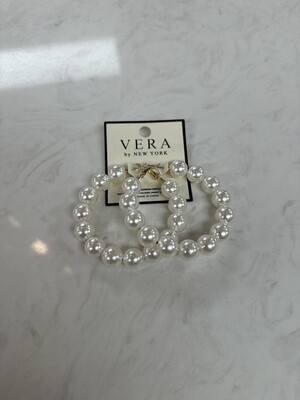 Vera Beaded Pearl Hoop Earrings