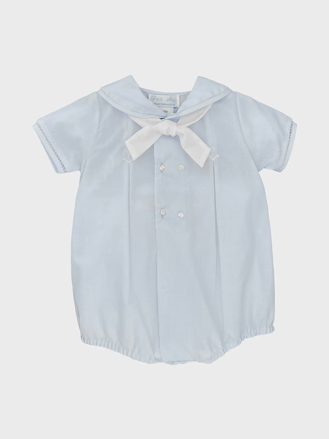 Boys Romper with Anchor Embroidery