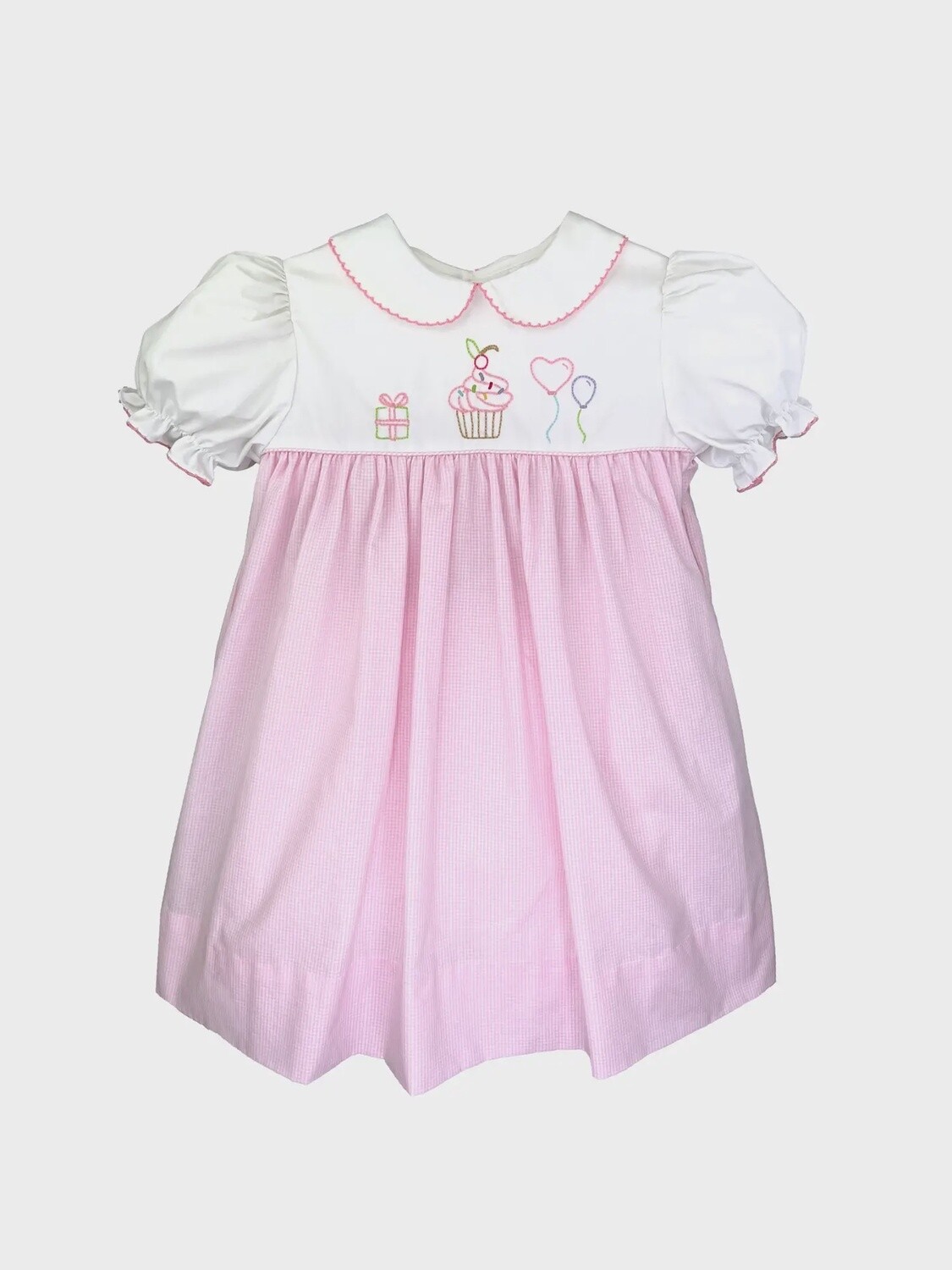 Girls Birthday Embroidered Dress