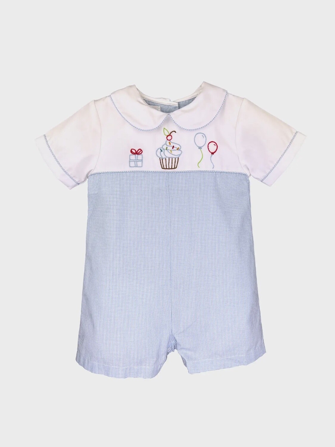 Boys Birthday Embroidered Romper