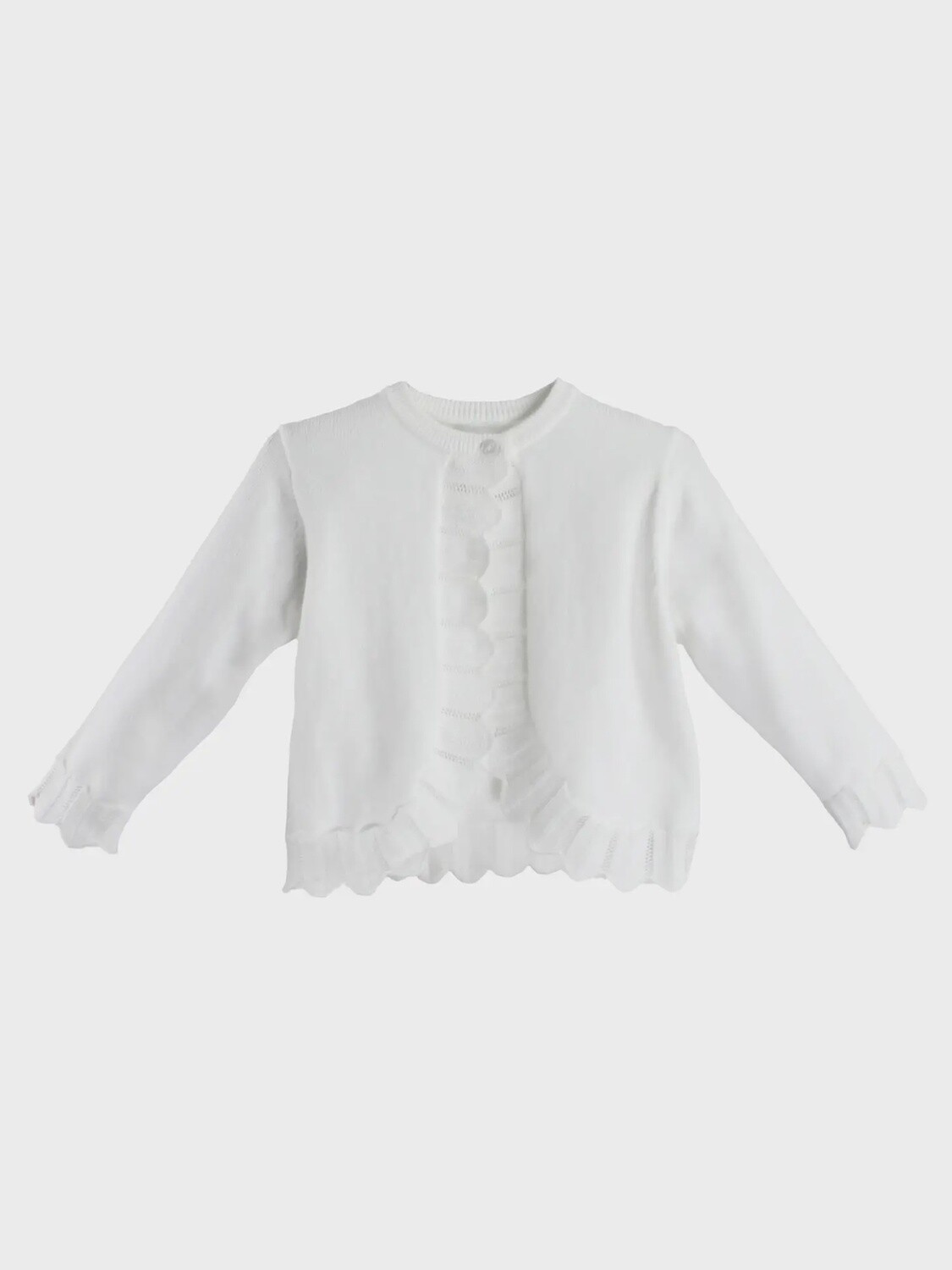 Girls Pointelle Edge Bolero Sweater
