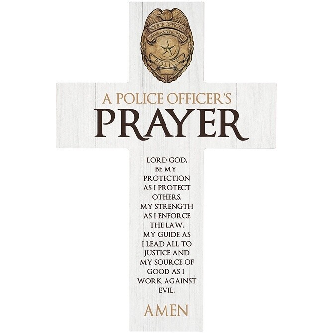 A Police Officer&#39;s Prayer Cross Wall Decor