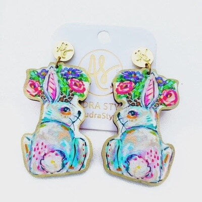 Audra Style Harvey Easter Bunny Dangle Earrings