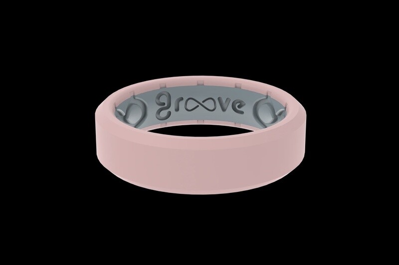 Groove Life Edge Rose Quartz Thin Ring