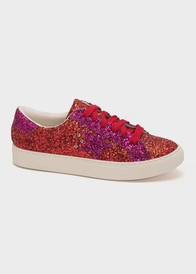 Corky&#39;s Red/Fuschia Glitter Supernova Sneakers