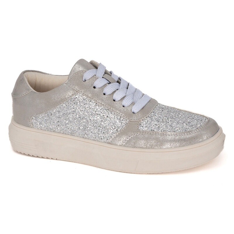 Corky&#39;s Silver Metallic Rad Sneakers