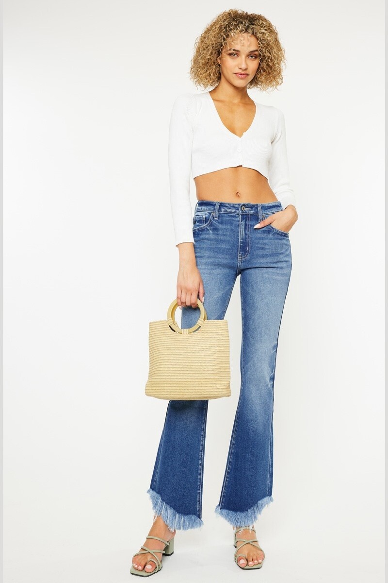 KanCan High Rise Bootcut Jeans-Medium Wash