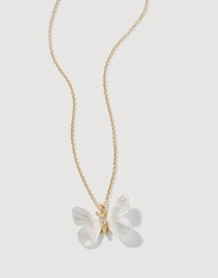 Spartina 449 Monarch Carved Necklace Gold/Mother of Pearl