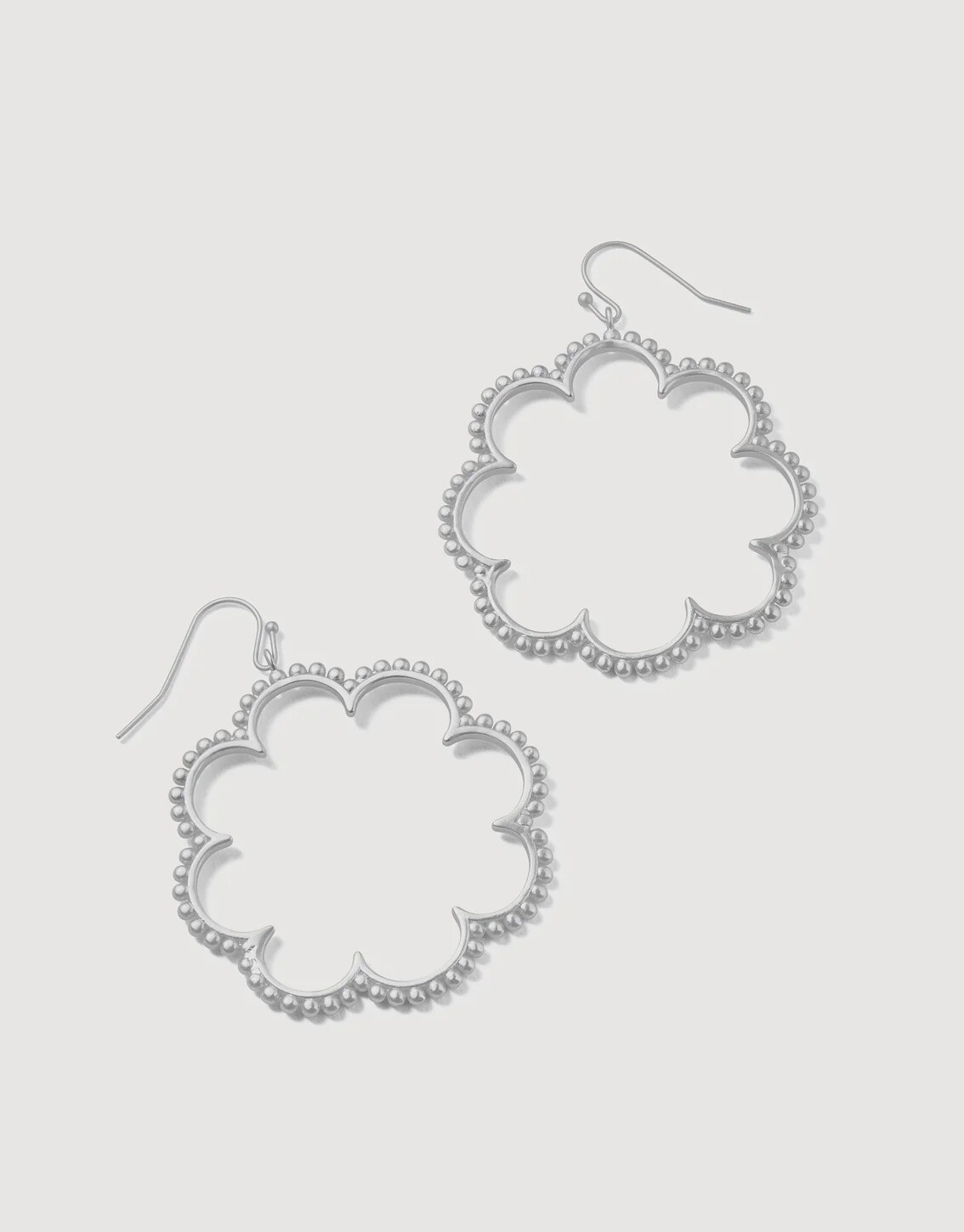 Spartina 449 Dotted Daisy Earrings Silver