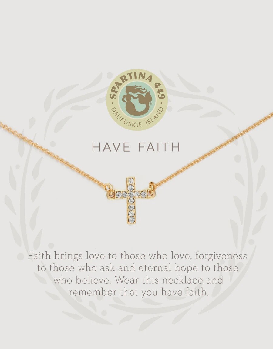 Spartina 449 Sea La Vie Necklace 18" Have Faith/Cross
