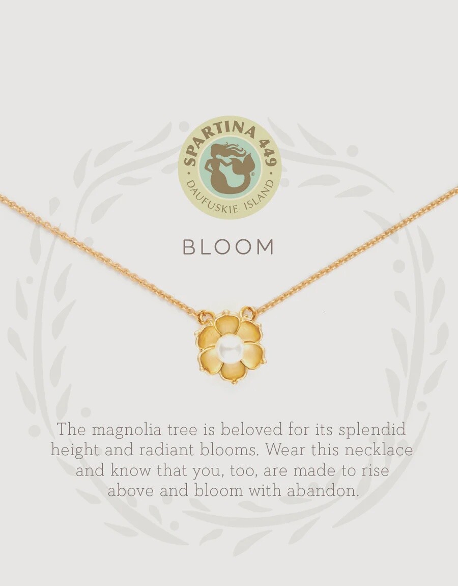 Spartina 449 Sea La Vie Necklace 18&quot; Bloom/Magnolia Flower