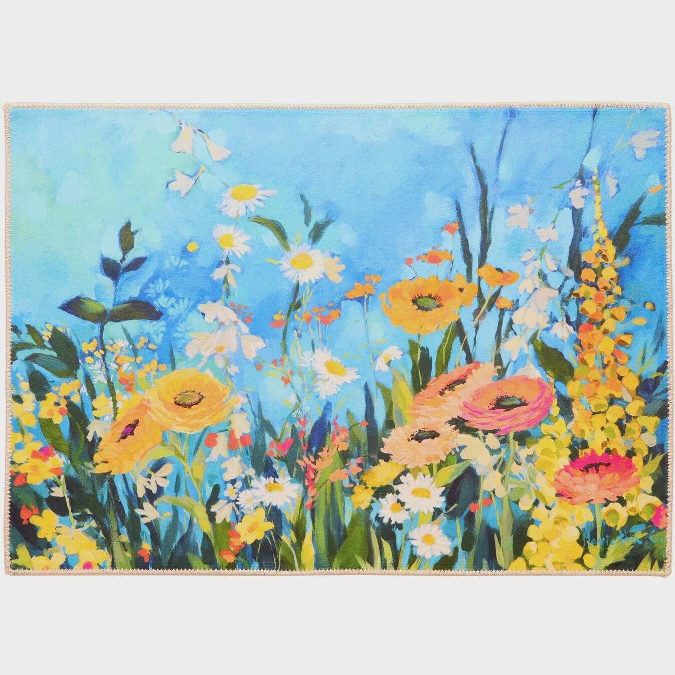 Olivia&#39;s Home Wildflower Prairie Home Accent Washable Rug
