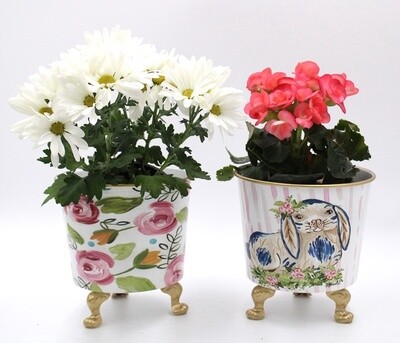 Bunny & Spring Floral Cachepots