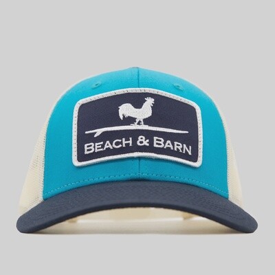 Beach and Barn - Kids Hard At Work Snapback - Blue Teal/Birch/Navy