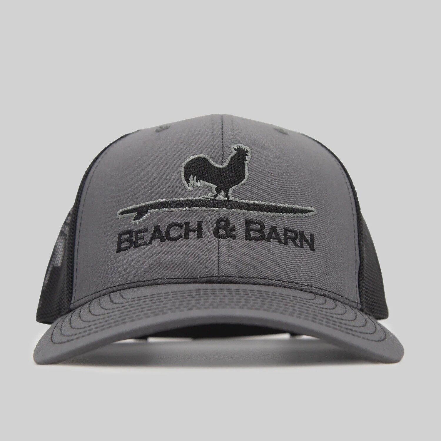 Beach and Barn - Surfing Rooster Snapback - Charcoal/Black