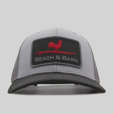 Beach and Barn - Hard Work Snapback - Grey/Charcoal/Black