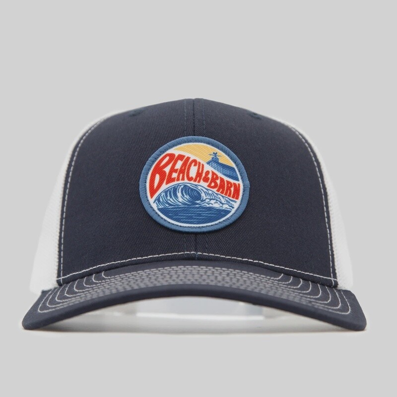 Beach and Barn - Shoulder Season Snapback- Navy/White