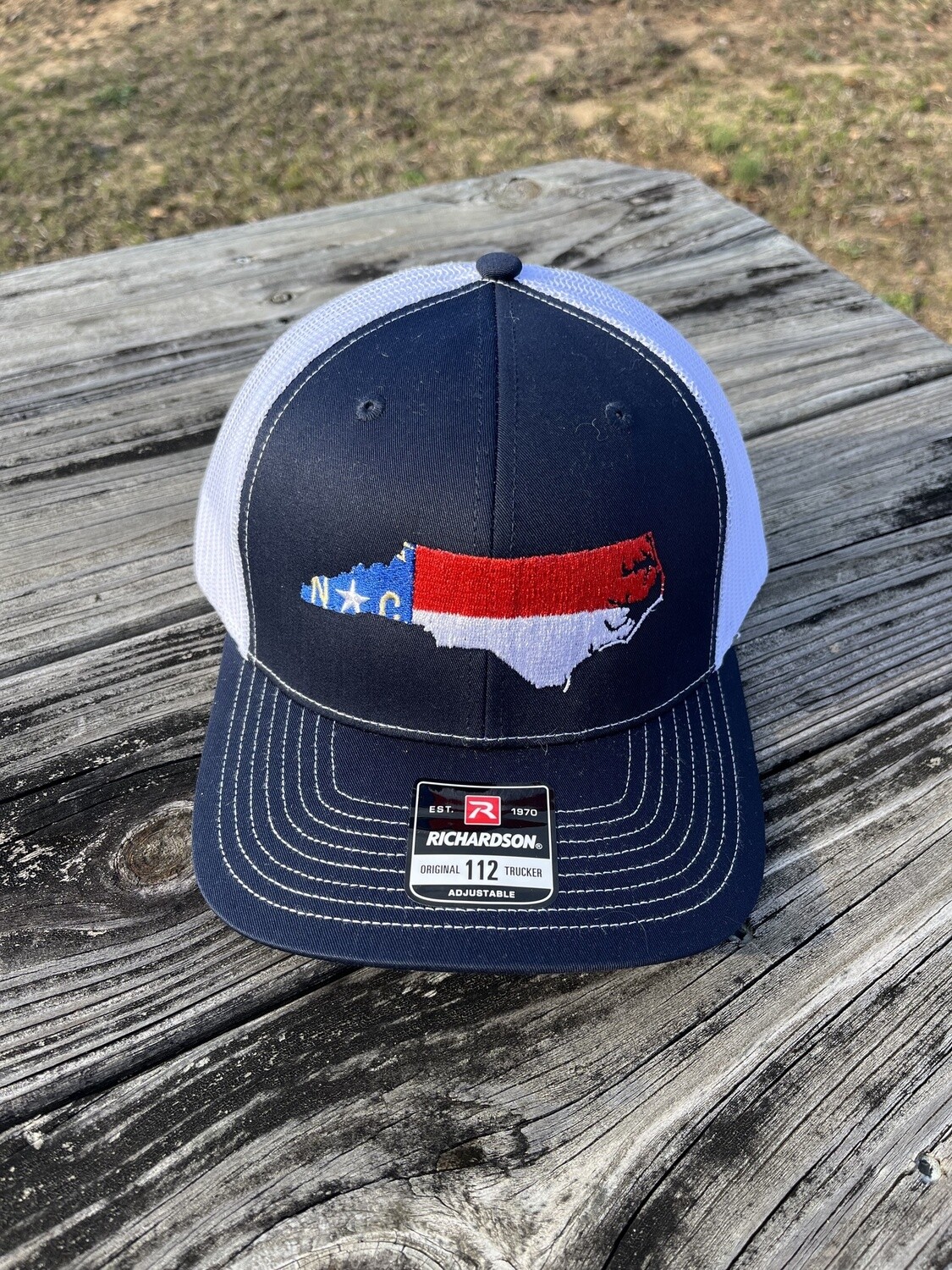 Richardson - NC State Flag Hat, color: Navy/White