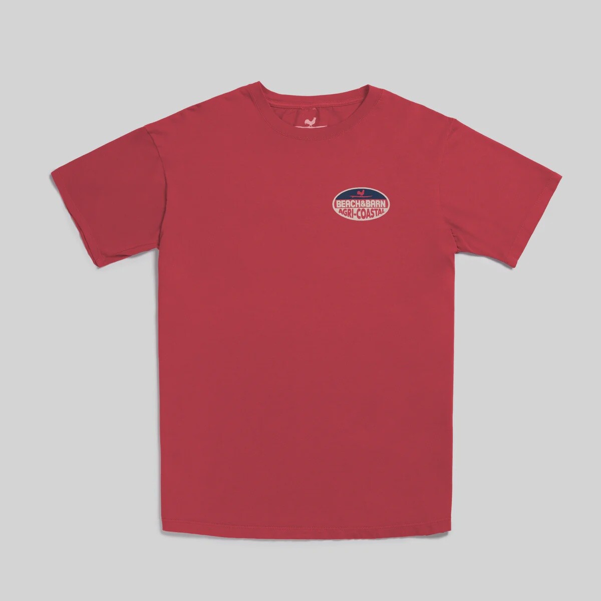 Beach and Barn Oil Can Tee Shirt-Brick