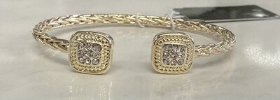 Gold Cuff Square Bracelet