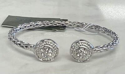 Silver Cuff Circle Bracelet
