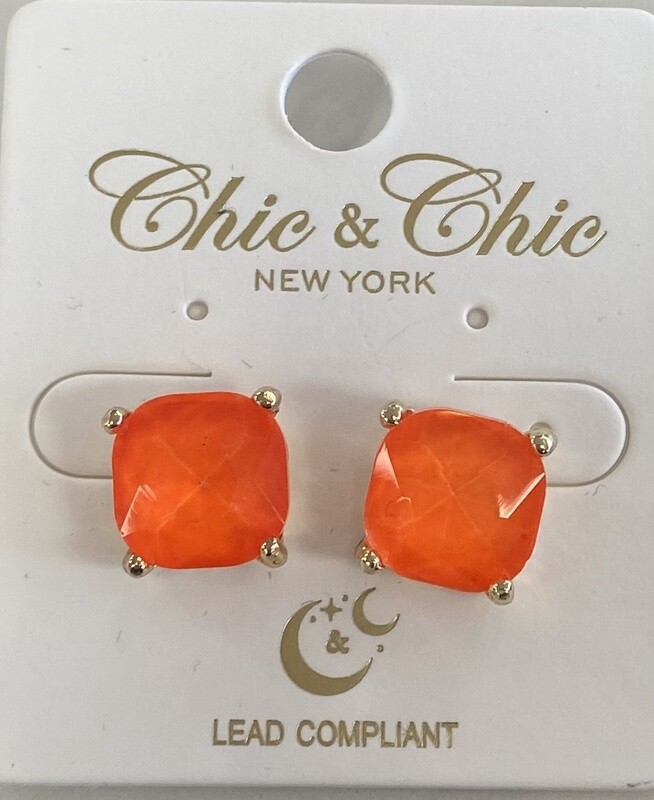 Square Stud Earrings