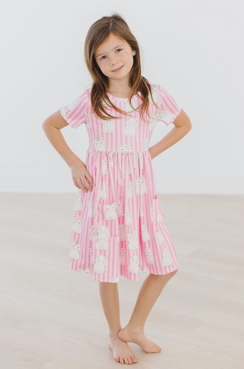 Mila and Rose Kittycorn S/S Pocket Twirl Dress