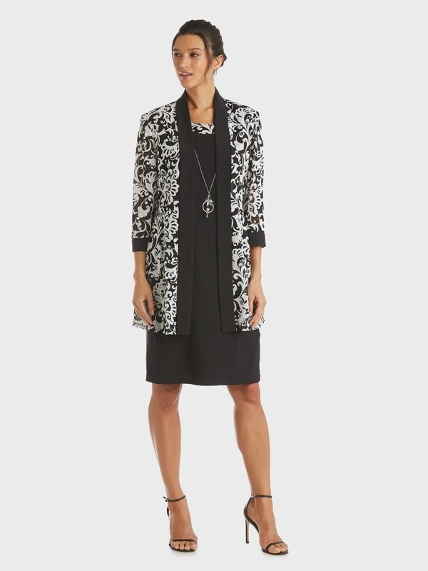 Formal Black &amp; White Mother of the Bride/Groom Dress