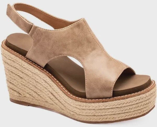 Corky&#39;s Taupe Freddie Wedge, Size: 7