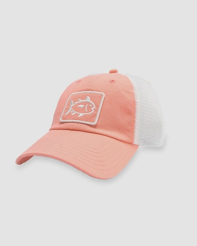 Southern Tide Sun Farer Skipjack Fly Patch Trucker Hat - Apricot