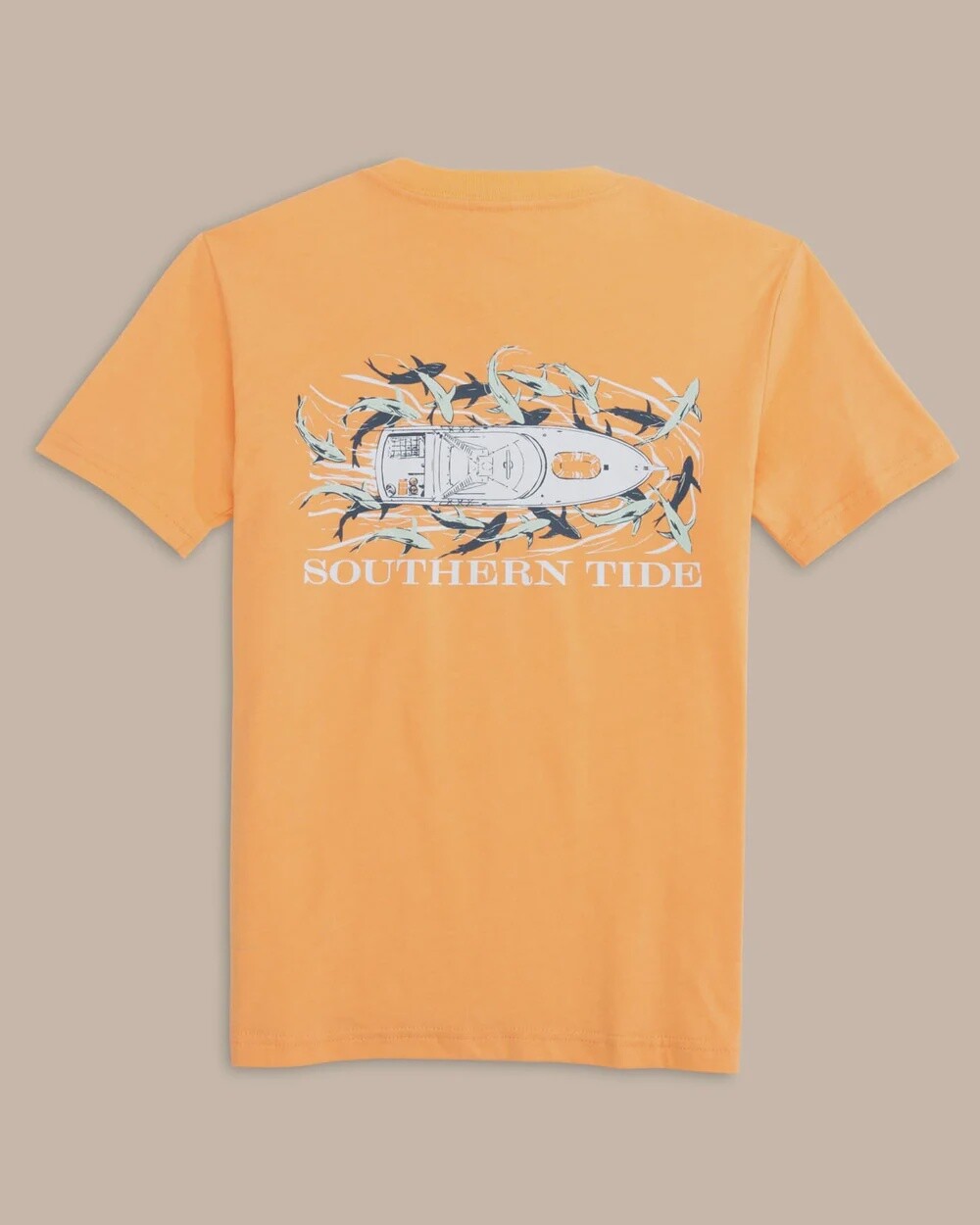 Southern Tide Kids Yachts of Sharks Short Sleeve T-Shirt