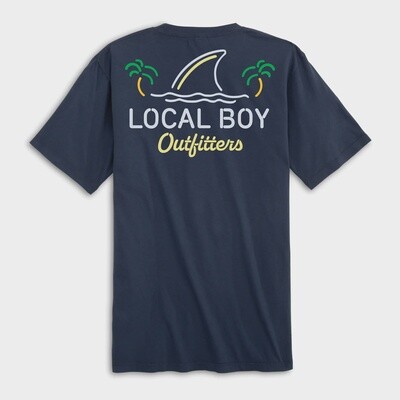 Local Boy Outfitters Men&#39;s Blue Shark Fin T-Shirt